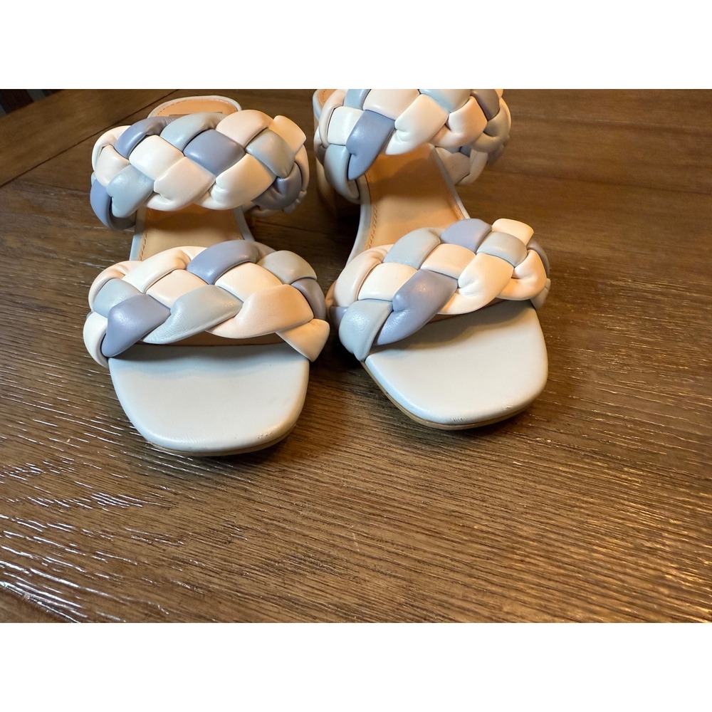 DV Dolce Vita Sully Sandals Womens 6.5 Blue Multi Braided Block Heel Slides - Picture 3 of 8